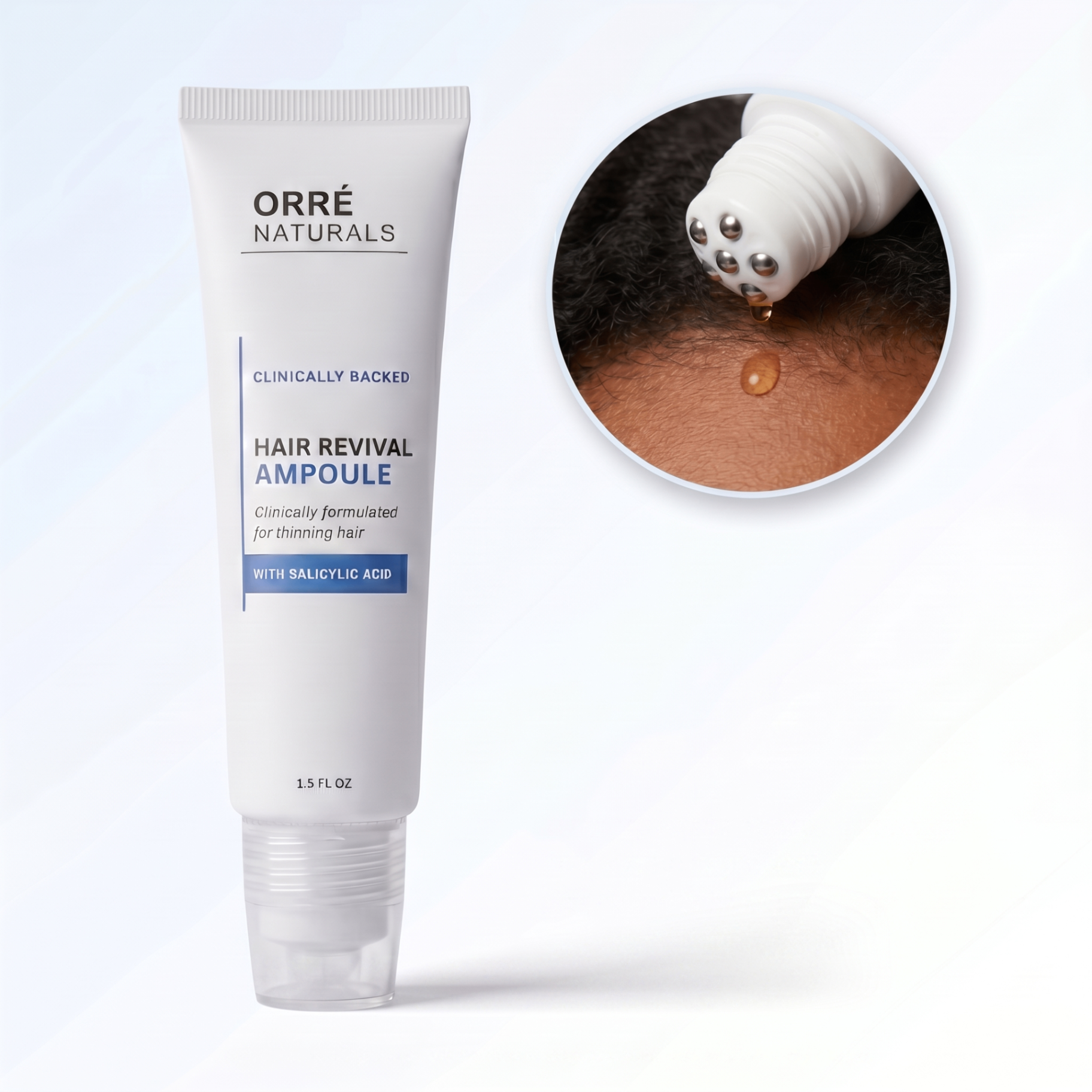 OrreNaturals Hair Revival Ampoule with precision rollerball applicator